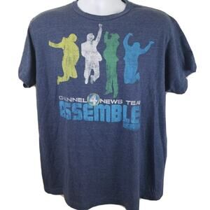 Paramount Anchorman Channel 4 News Team Assemble dark grey t-shirt size Large